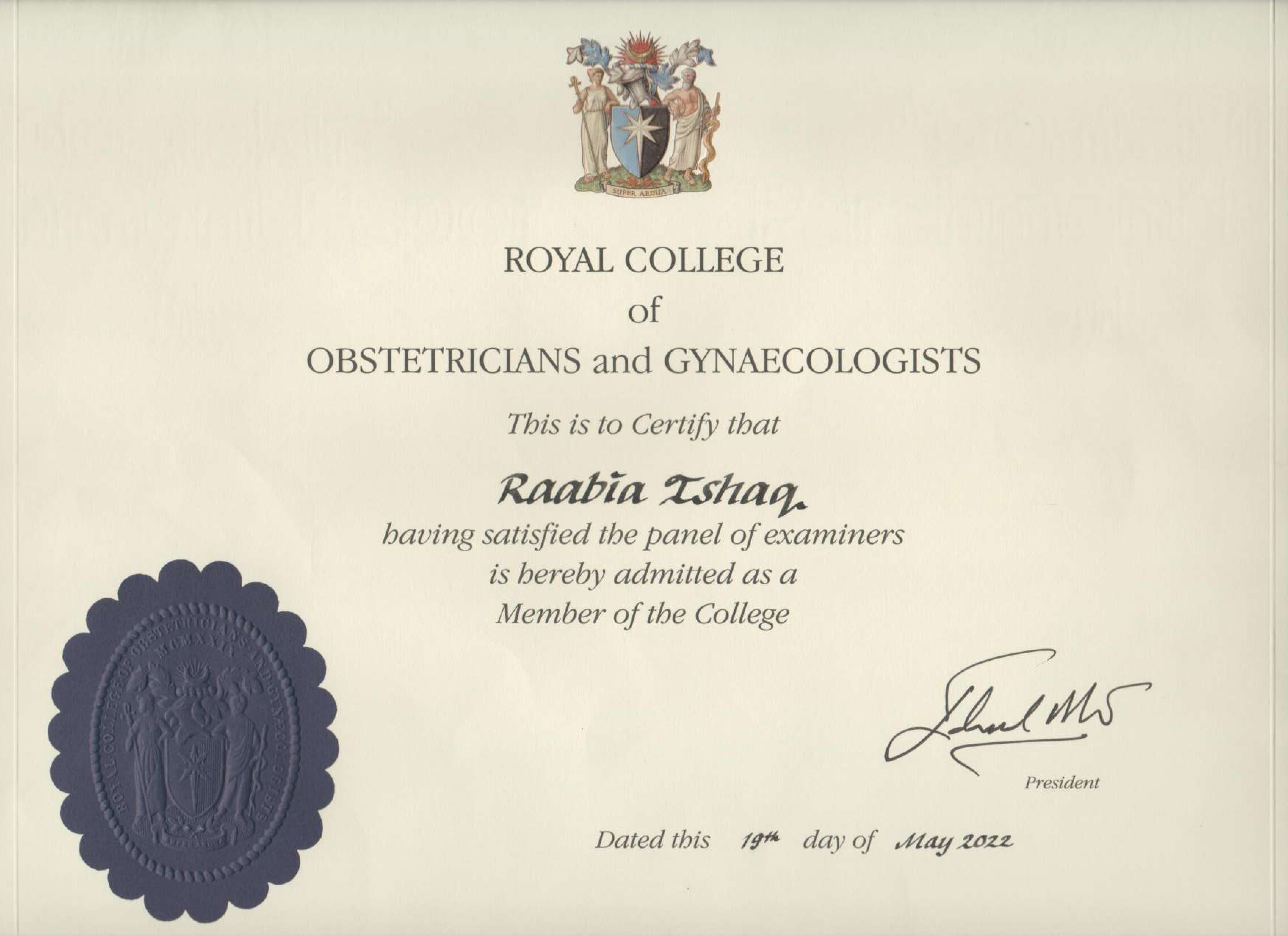 Certificate