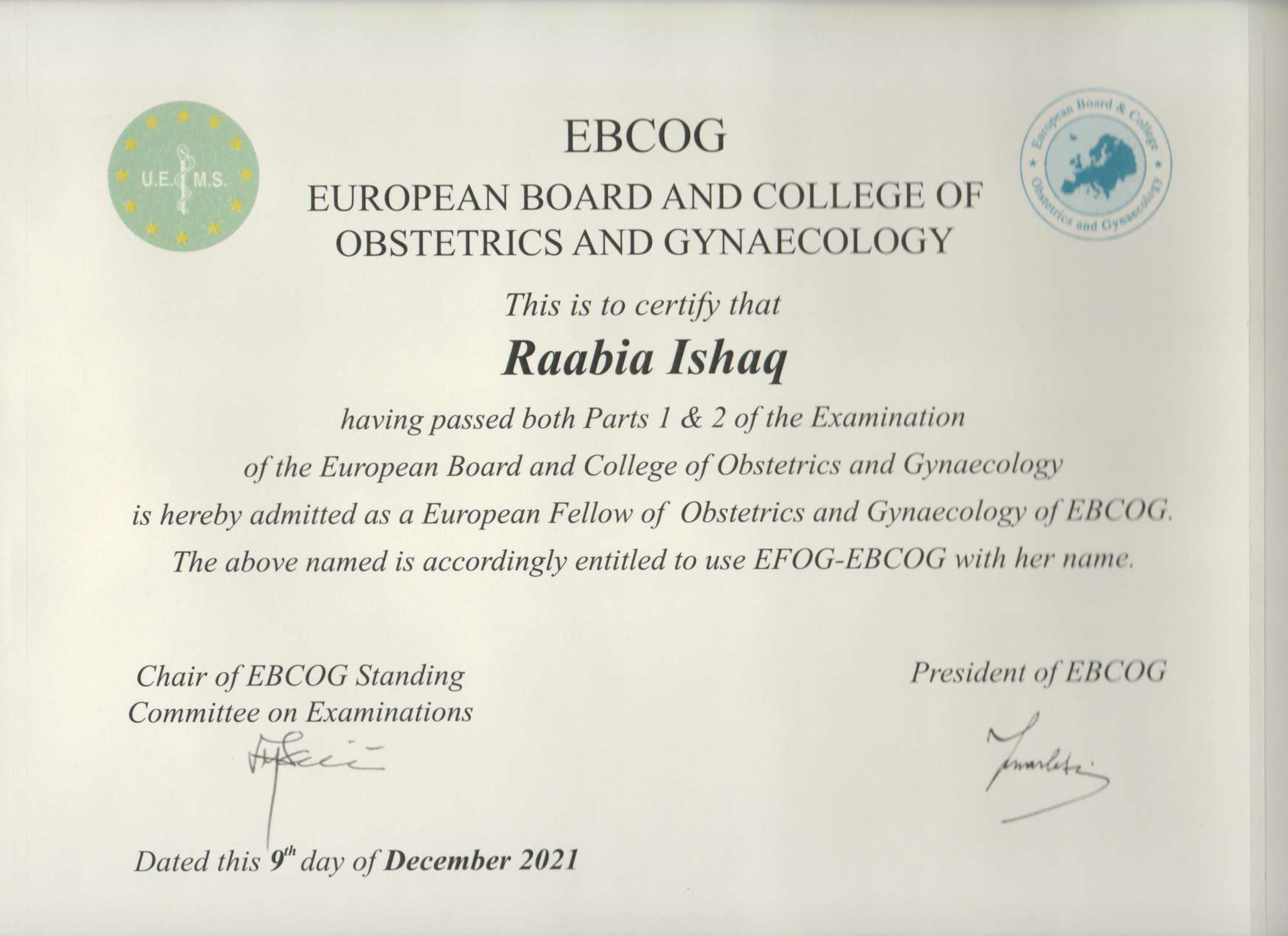 Certificate